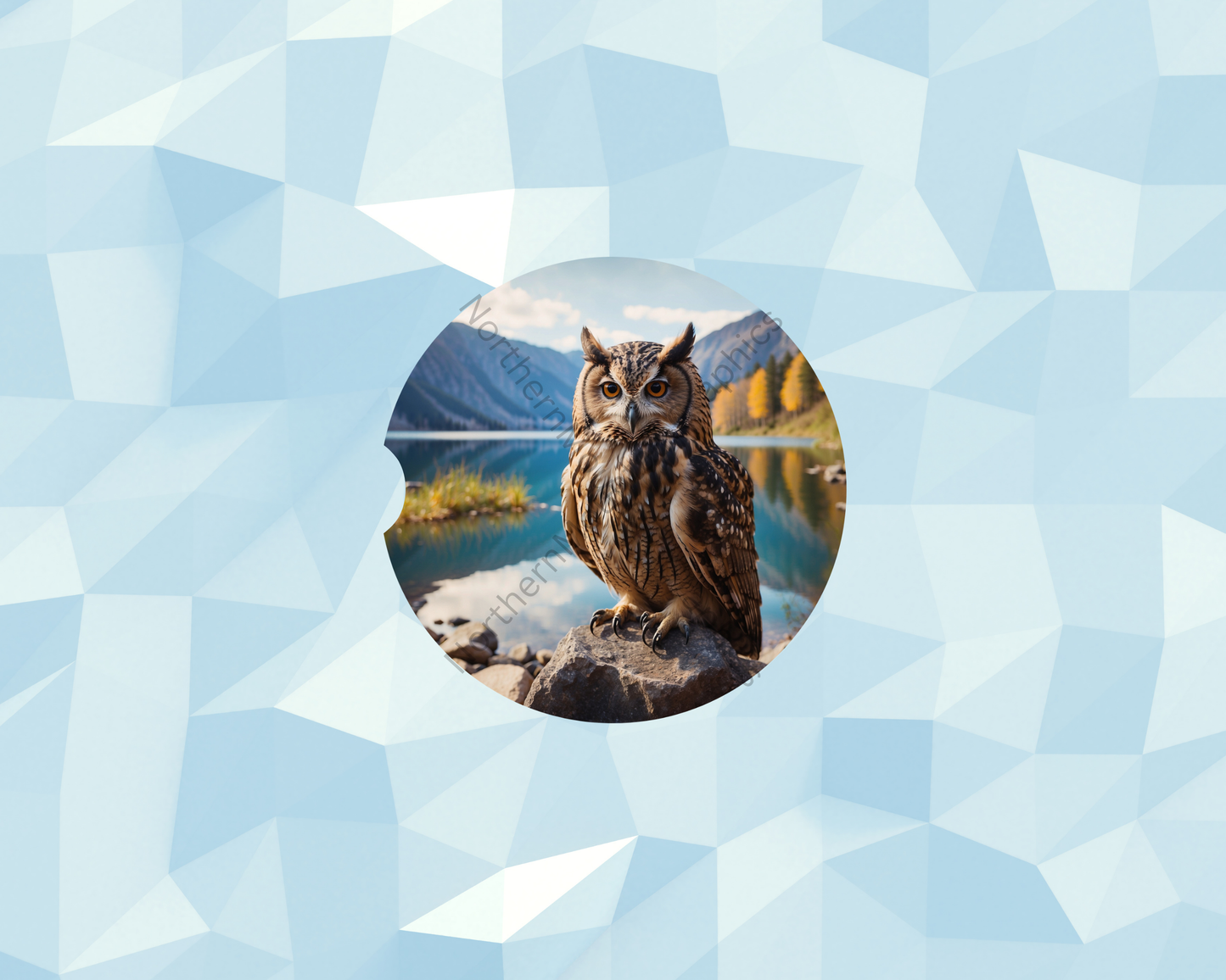Crystal Lake Owl Car Coaster