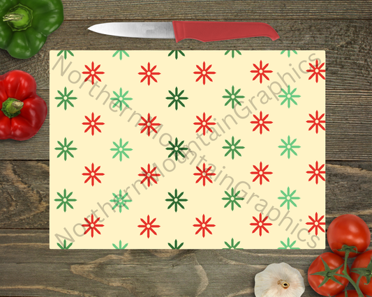 Glass Cutting Board Christmas