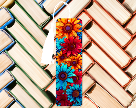 Vibrant Colorful Daisy Bookmark