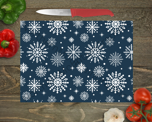 Glass Cutting Board Christmas