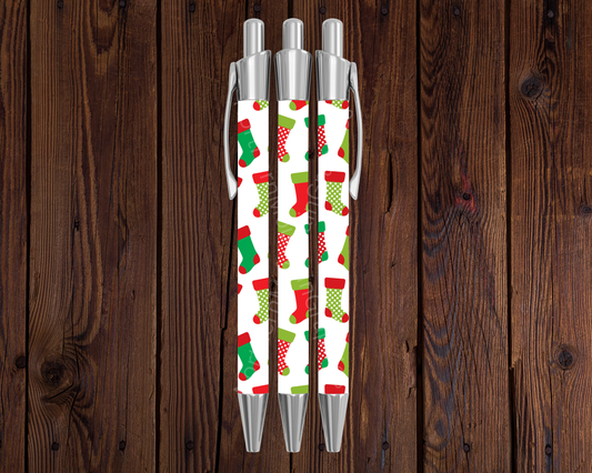 Christmas Stockings Pattern Christmas Pen
