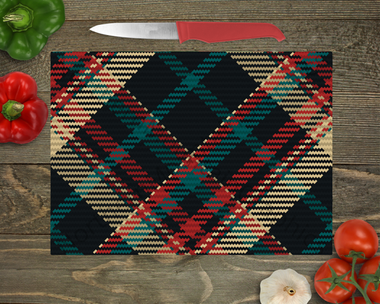 Glass Cutting Board Christmas