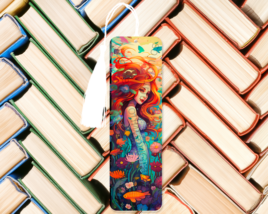 Enchanting Underwater Flower Maiden Bookmark