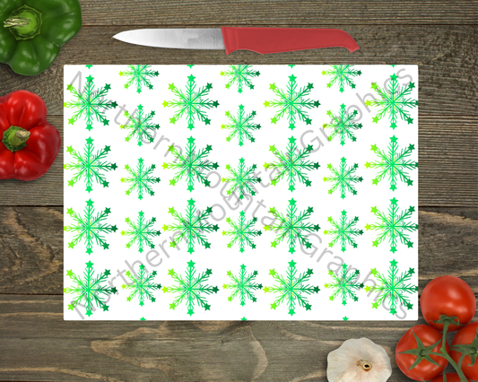 Glass Cutting Board Christmas