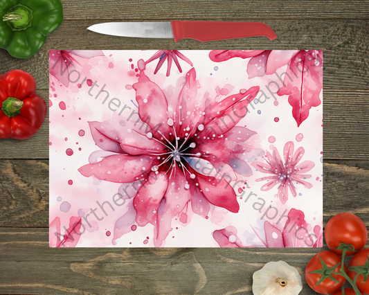 Glass Cutting Board Christmas