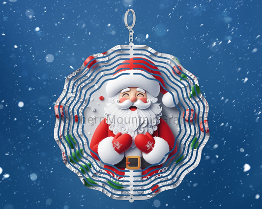Snowflake Santa Joy Wind Spinner