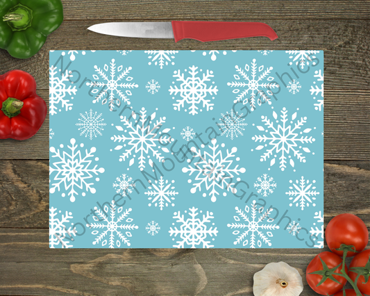 Glass Cutting Board Christmas