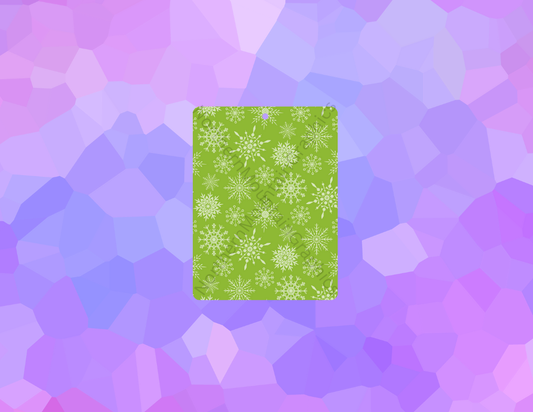 Green Snowflake Pattern Christmas Air Freshener