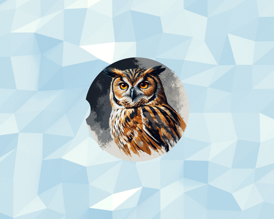 Brushstroke Owl Car Coaster