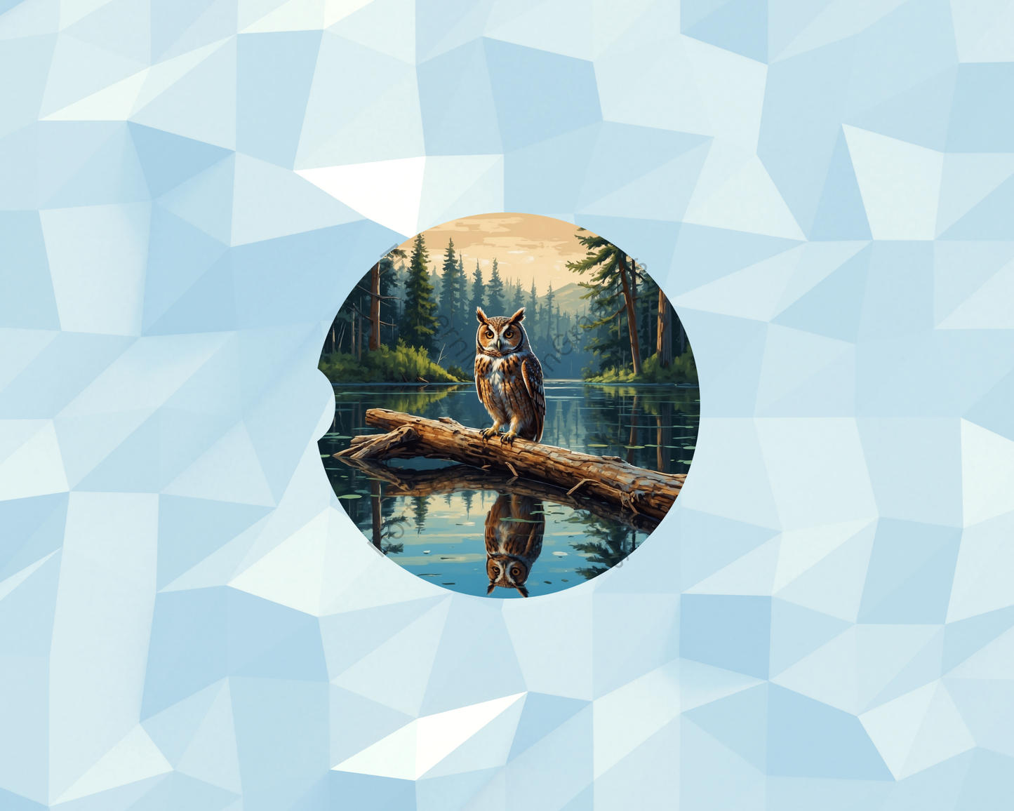 Forest Lake Owl Car Coaster