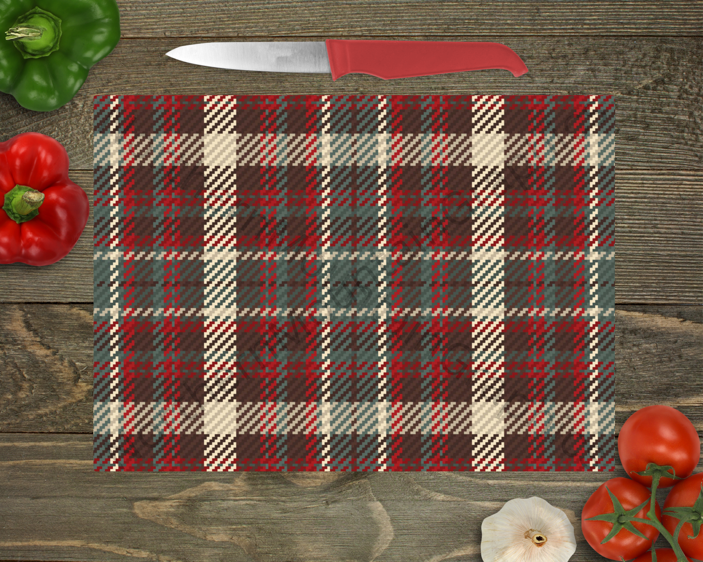 Glass Cutting Board Christmas