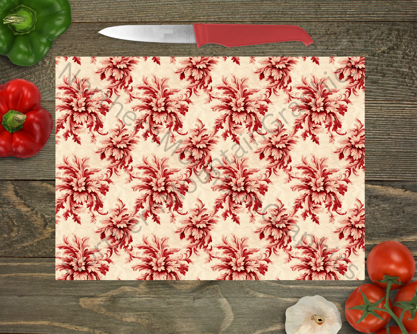 Glass Cutting Board Christmas