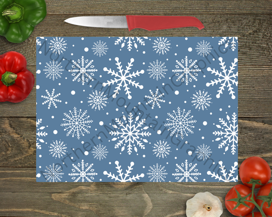 Glass Cutting Board Christmas
