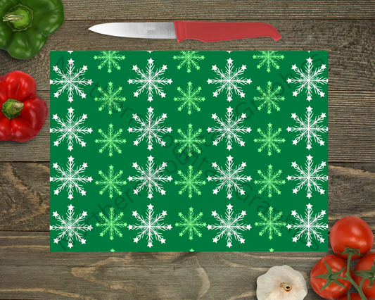 Glass Cutting Board Christmas