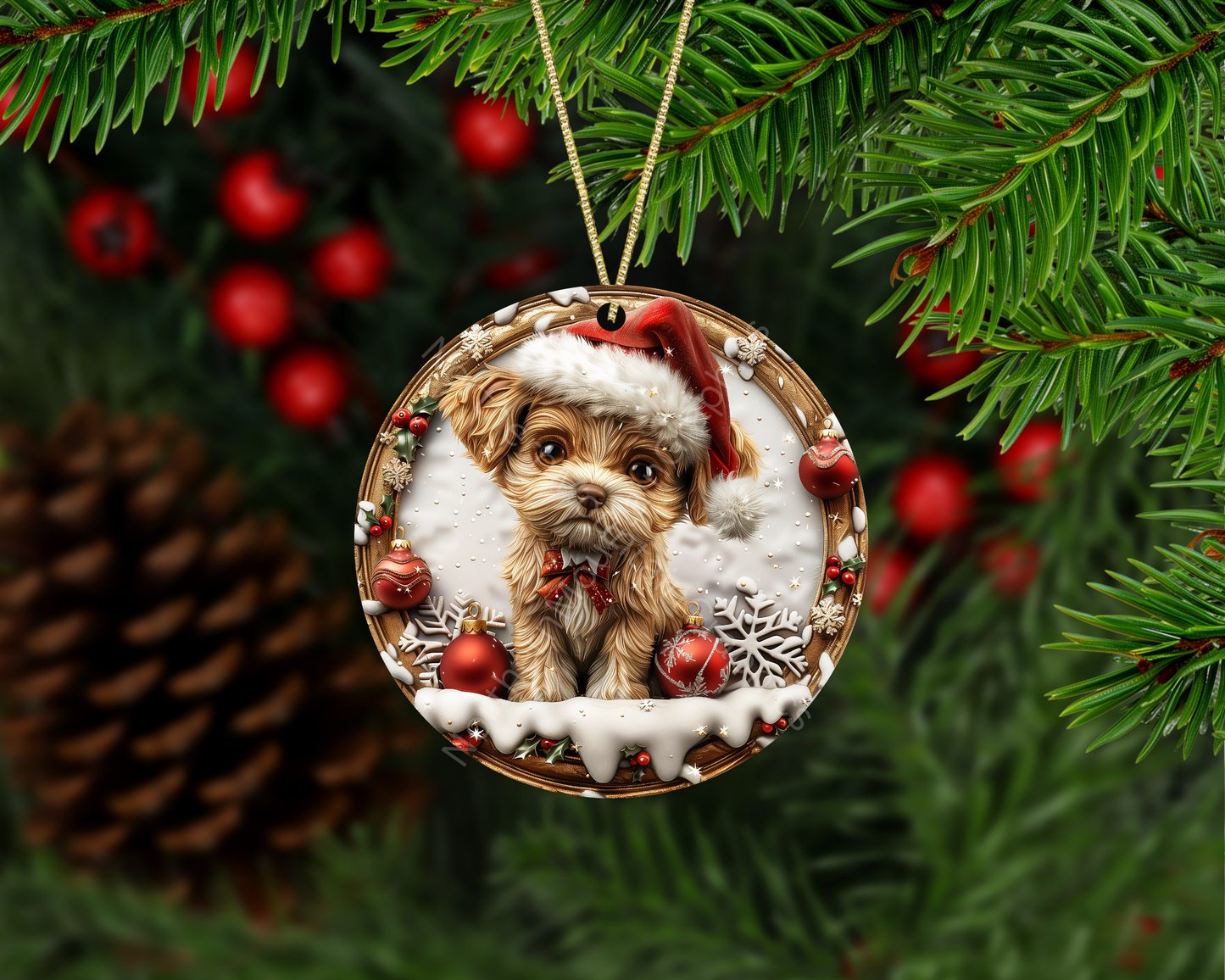 Christmas Puppy Christmas Ornament