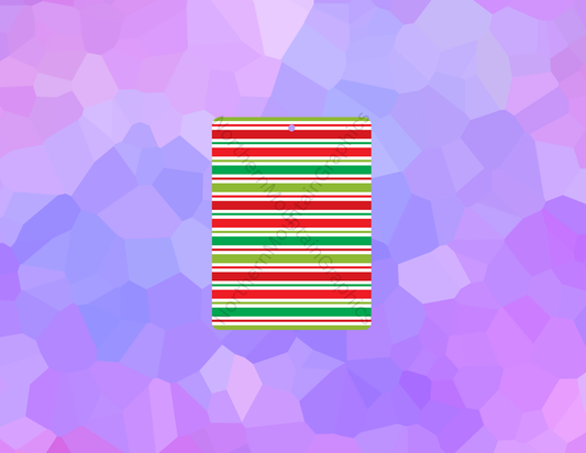 Red Green Striped Pattern Christmas Air Freshener