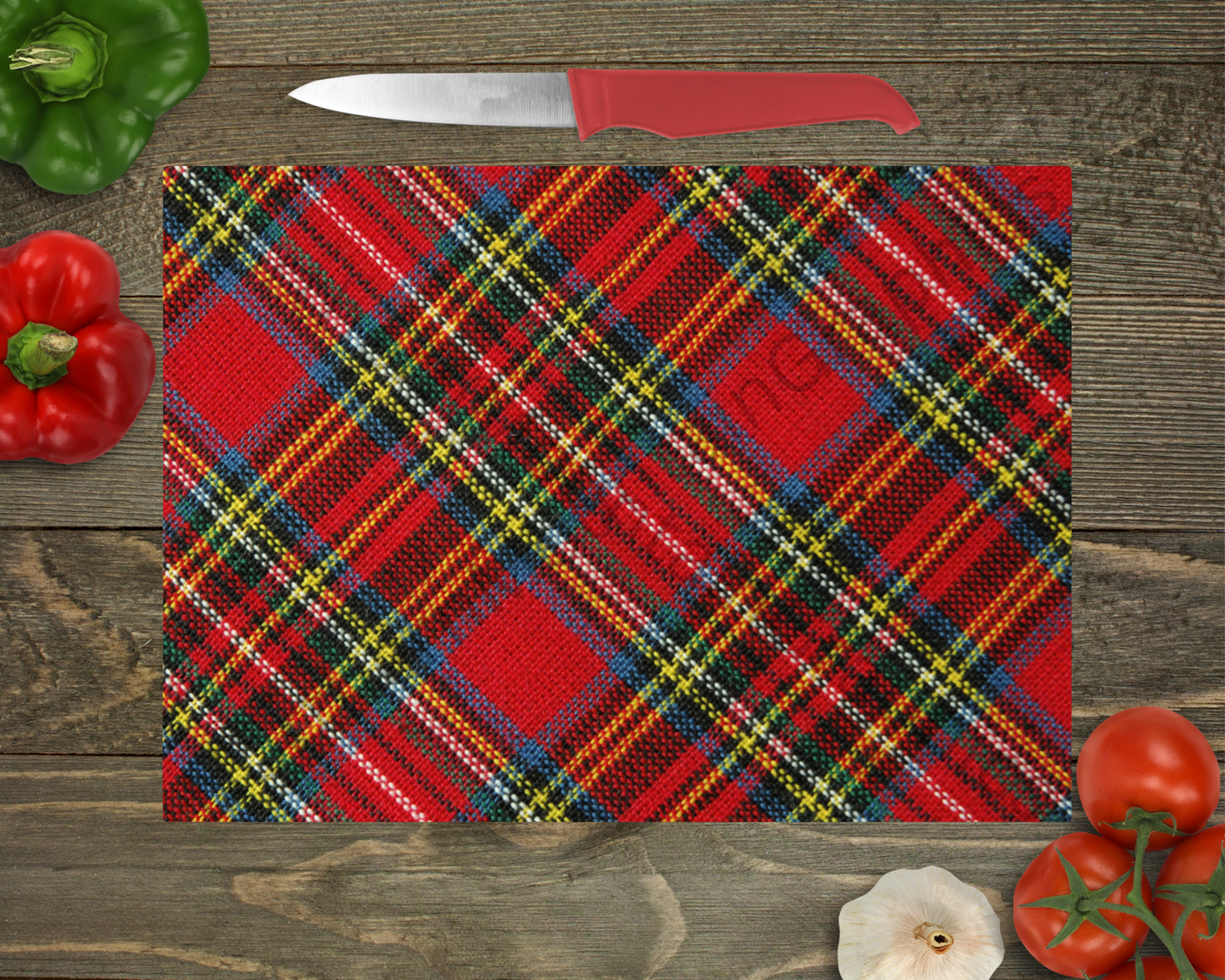 Glass Cutting Board Christmas