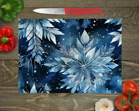 Glass Cutting Board Christmas