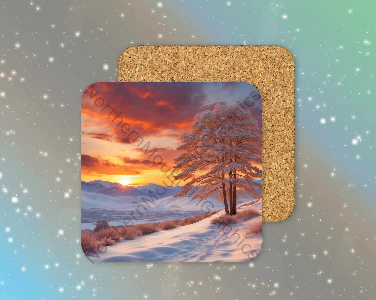 Embers of Winter Winter Square Coaster