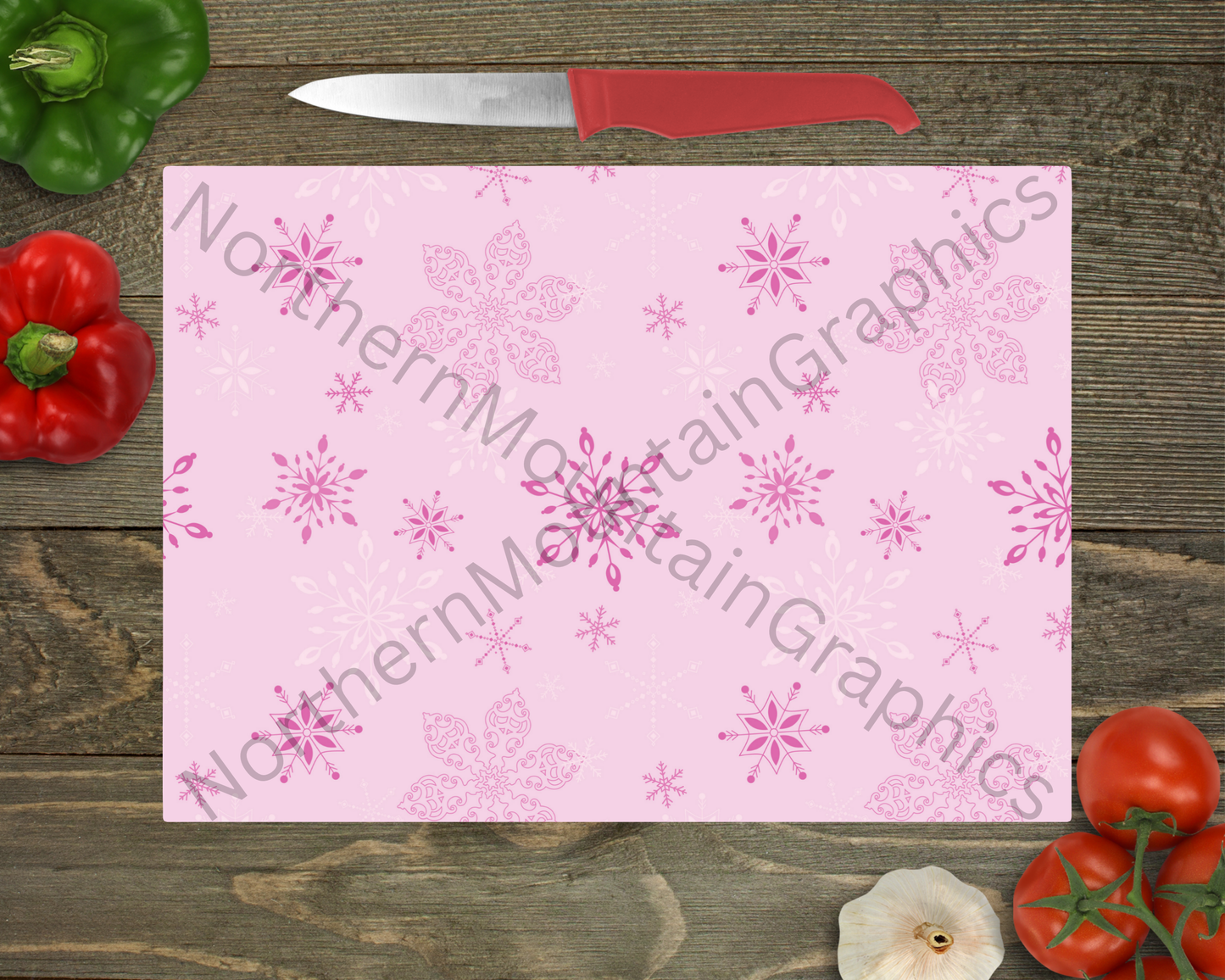 Glass Cutting Board Christmas