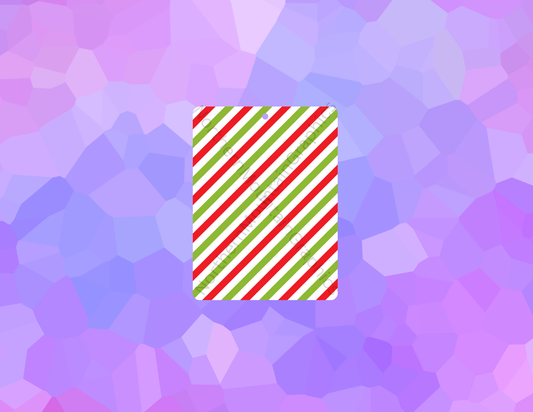 Red and Green Stripes Christmas Air Freshener