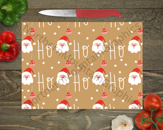Glass Cutting Board Christmas