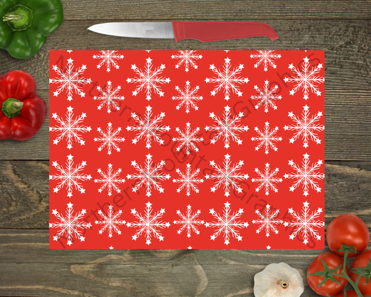 Glass Cutting Board Christmas