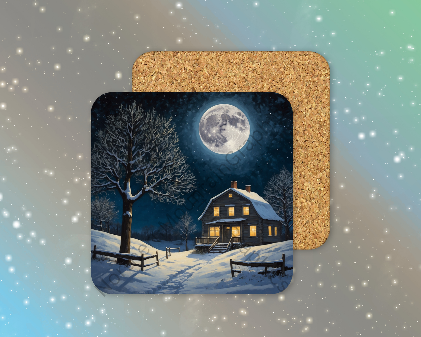 Winter’s Glow Winter Square Coaster