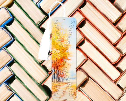 Autumn Forest Pathway Bookmark
