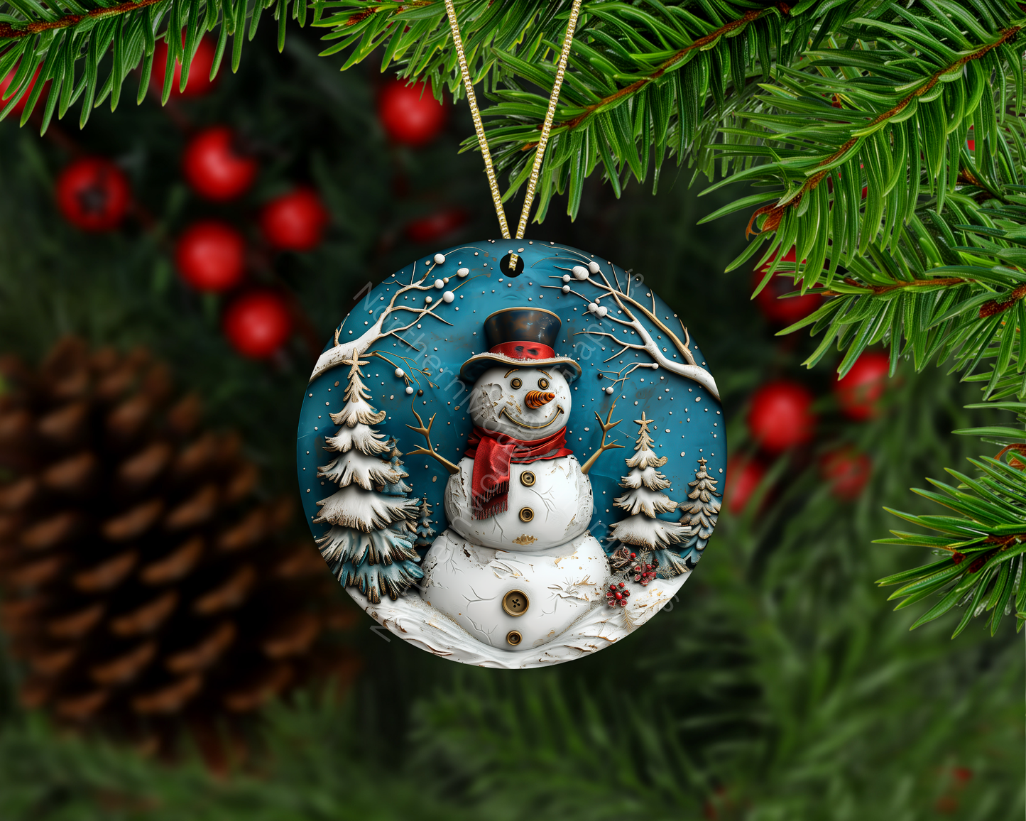 Classic Snowman Christmas Ornament