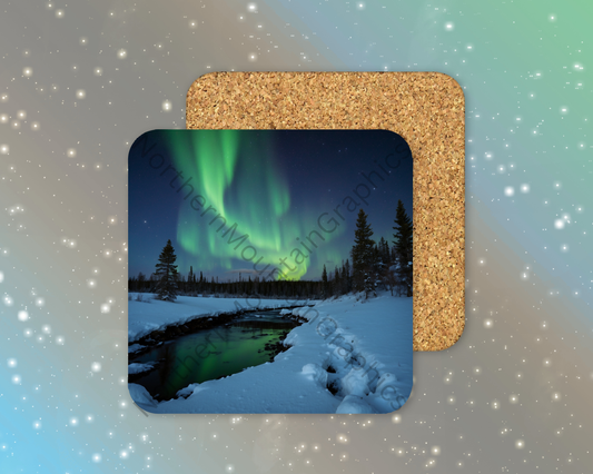 Emerald Sky Winter Square Coaster