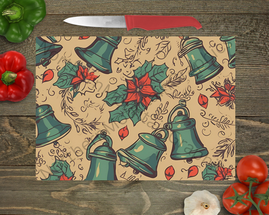Glass Cutting Board Christmas