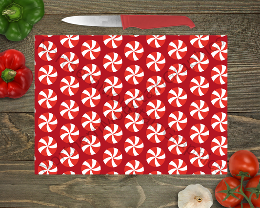 Glass Cutting Board Christmas