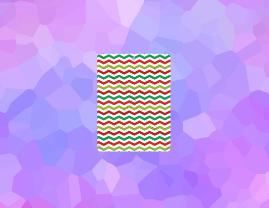 Red Green Chevron Pattern Christmas Air Freshener