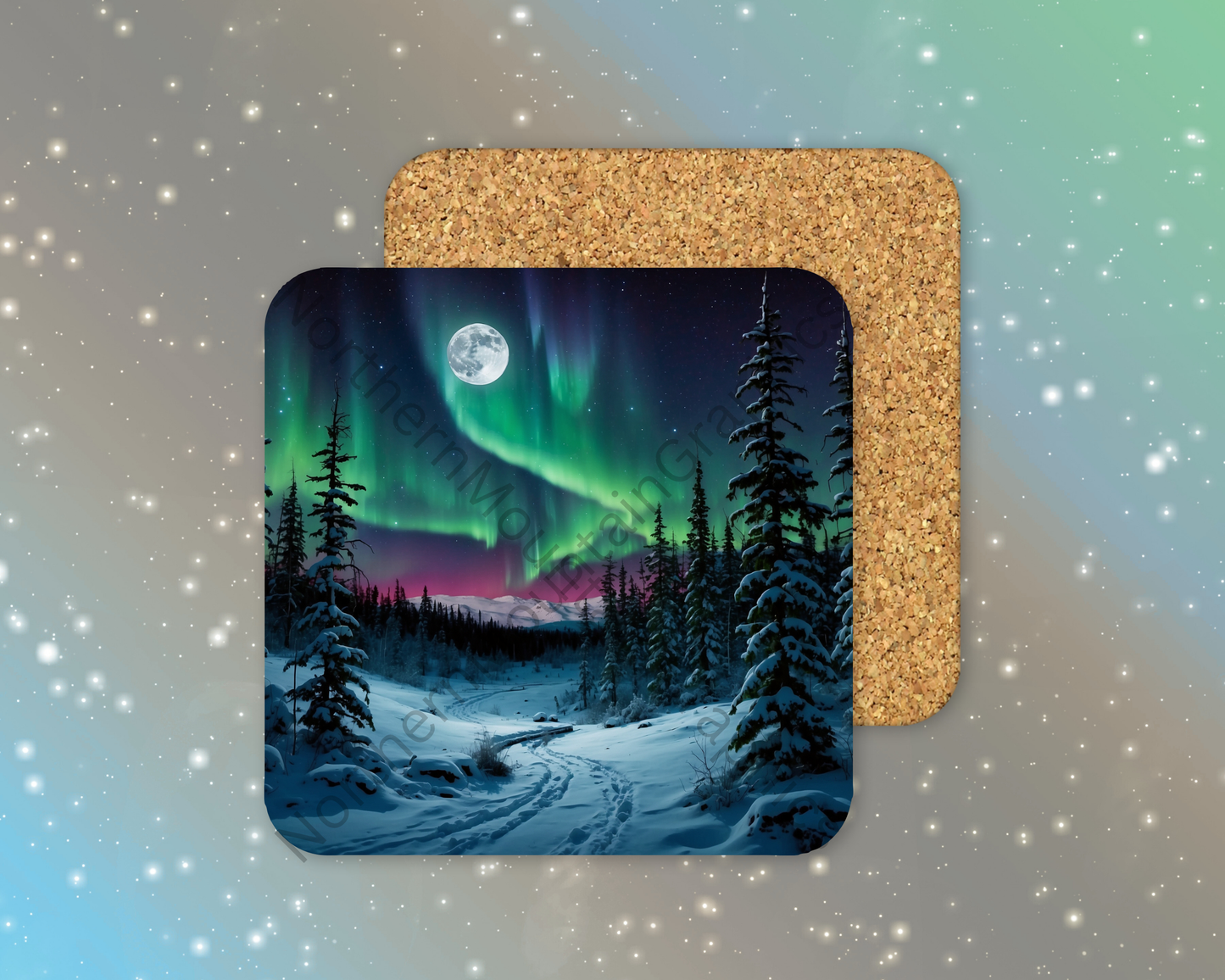 Polar Symphony Winter Square Coaster