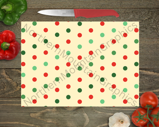 Glass Cutting Board Christmas