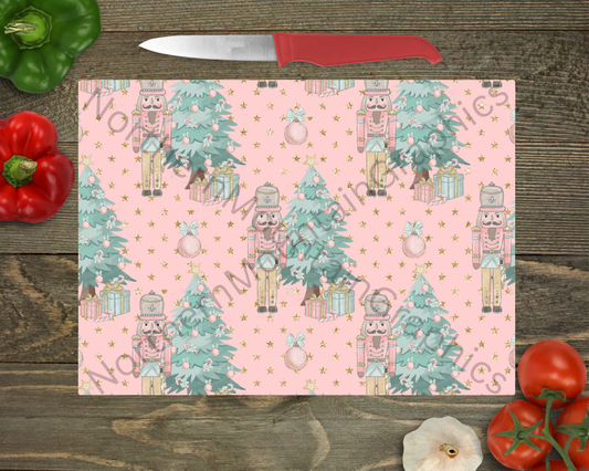 Glass Cutting Board Christmas