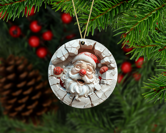 Classic Snowman with Top Hat & Red Scarf Christmas Ornament