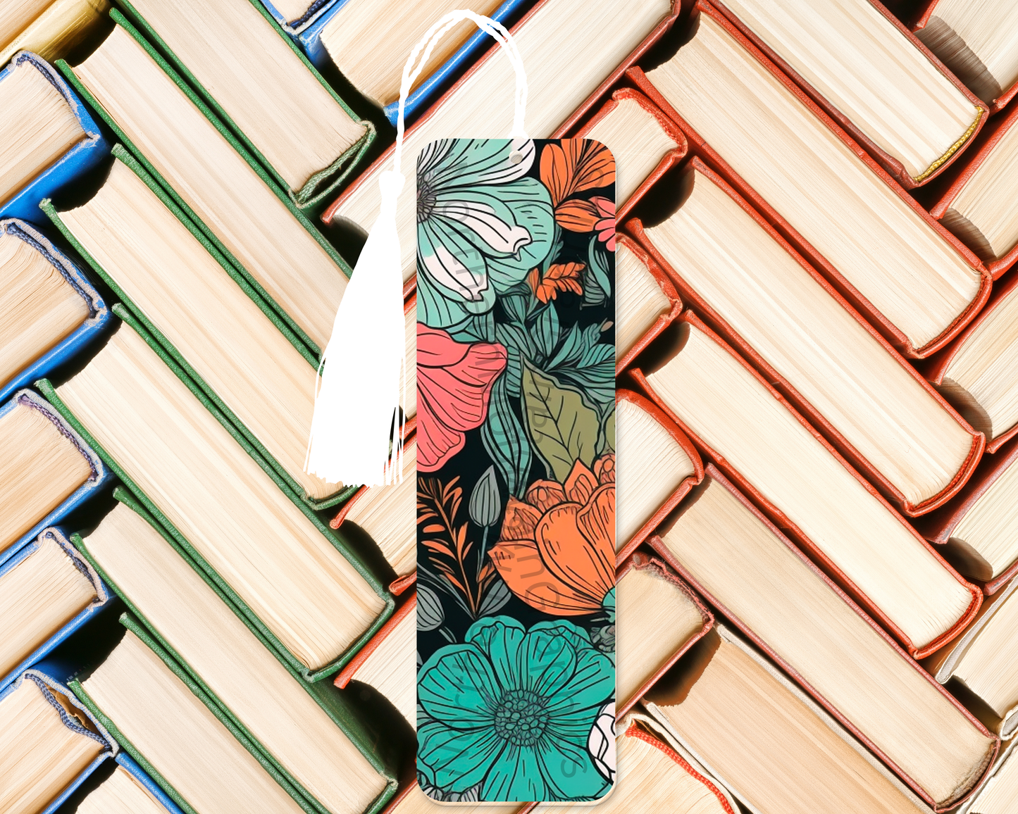 Colorful Floral Pattern Bookmark