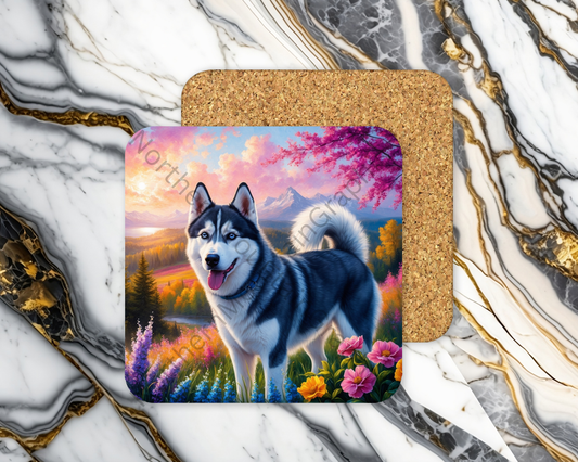 Square Coaster Dog