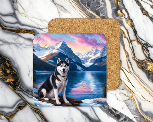 Square Coaster Dog
