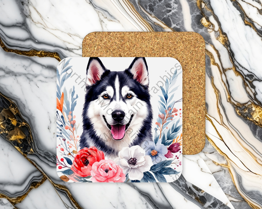 Square Coaster Dog