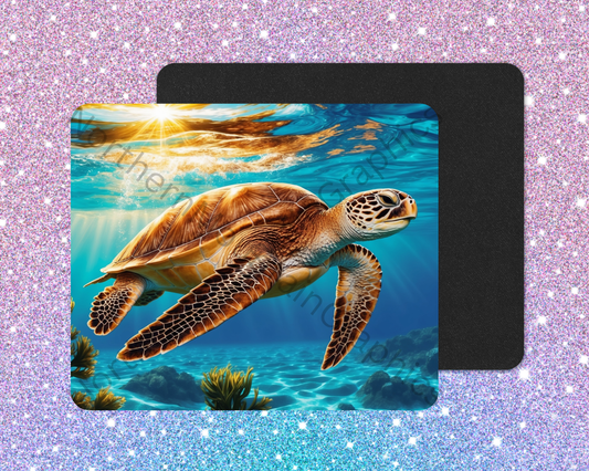 Sunbeam Sea Turtle Drifter Mouse Pad