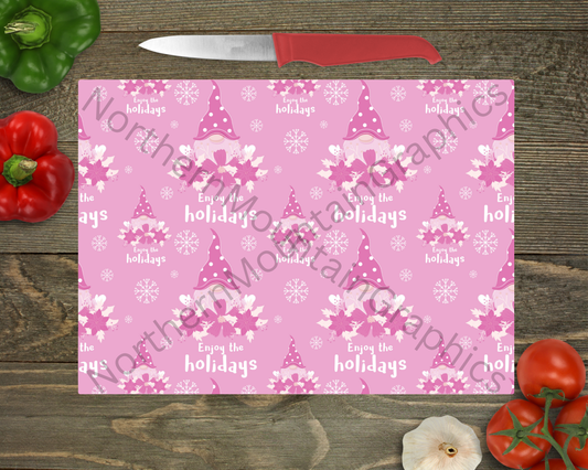 Glass Cutting Board Christmas