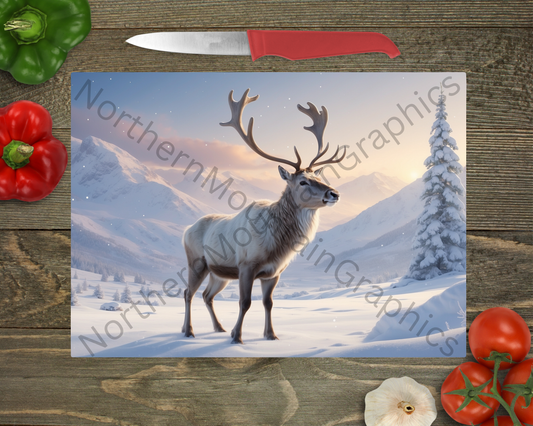 Glass Cutting Board Christmas