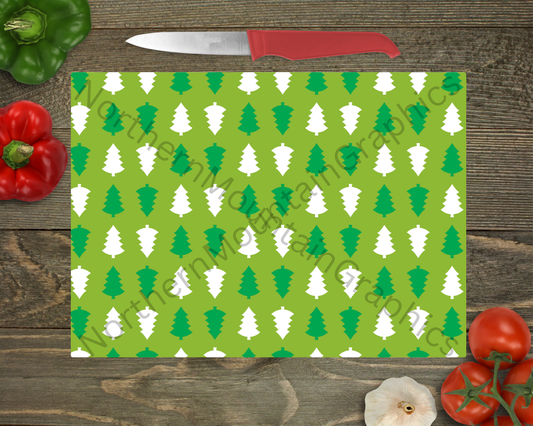 Glass Cutting Board Christmas