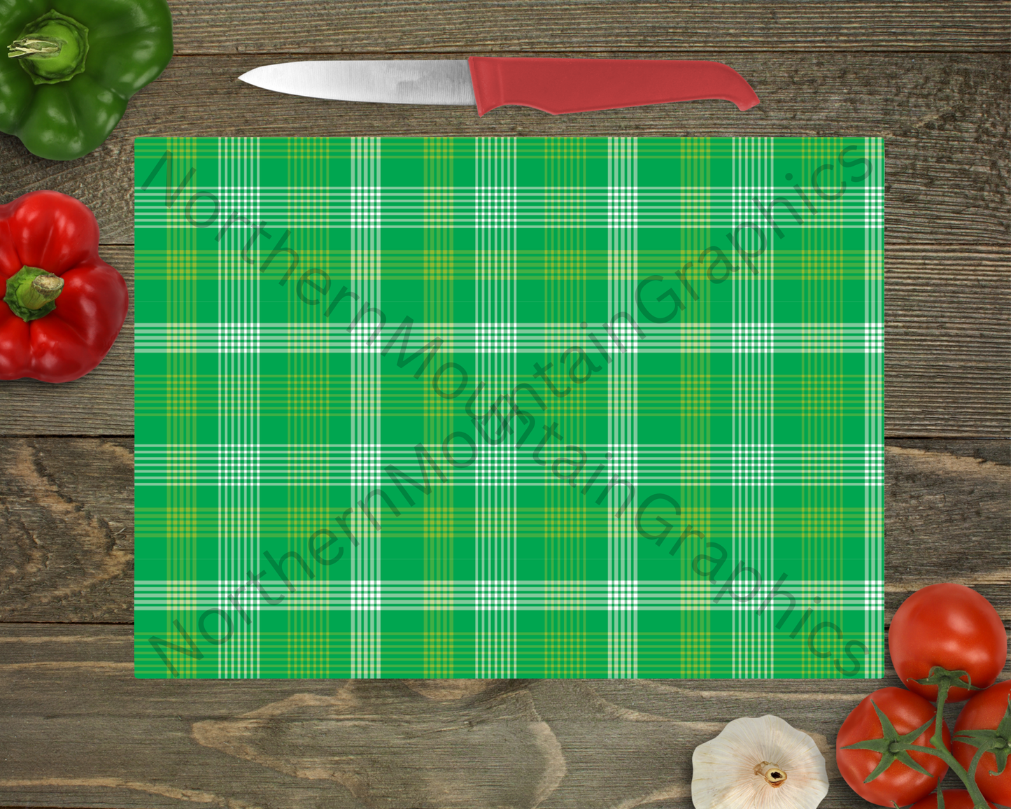 Glass Cutting Board Christmas
