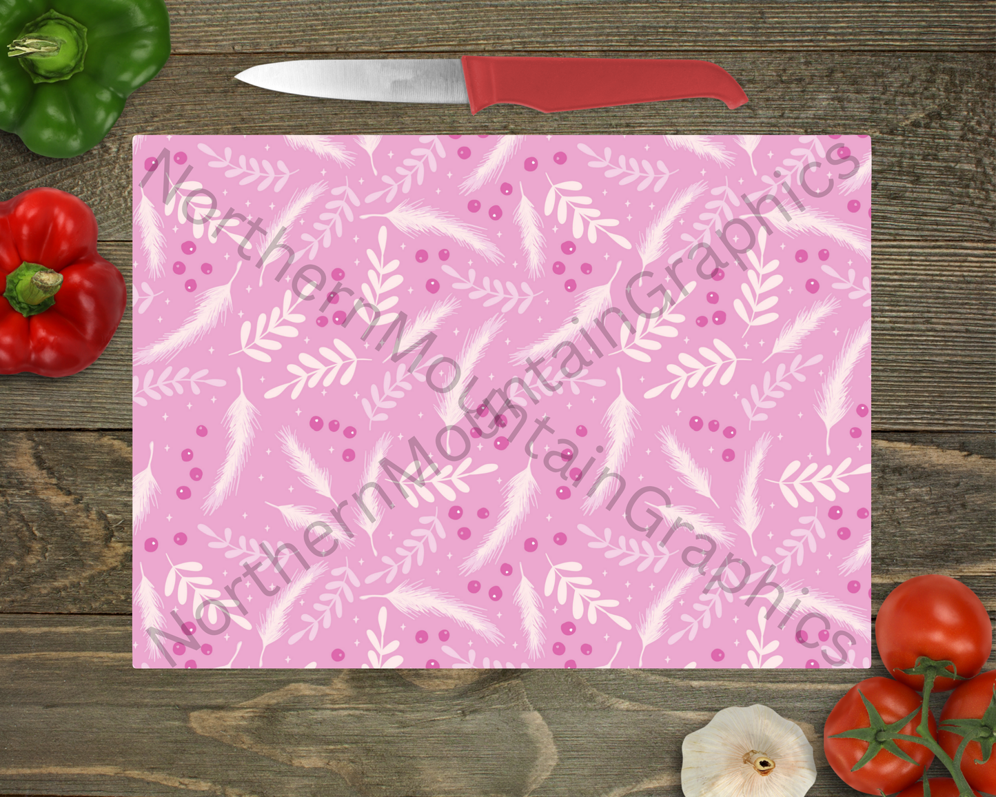 Glass Cutting Board Christmas