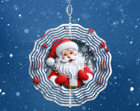 Joyful Winter Santa Wind Spinner