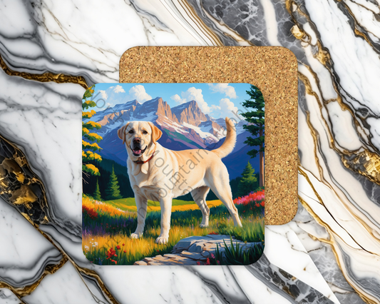 Square Coaster Dog